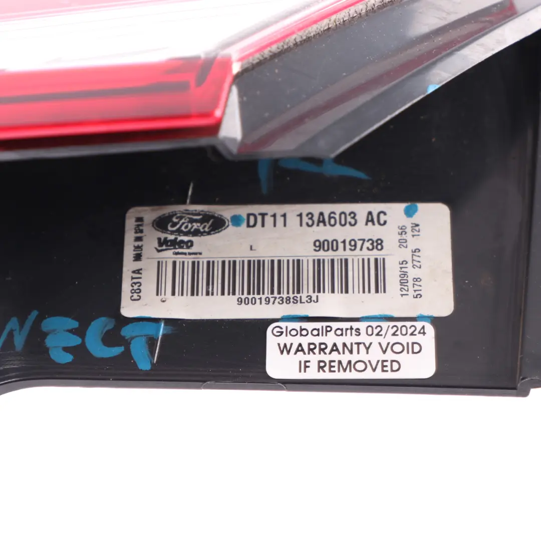 Ford Transit Connect Tail Light Rear Left N/S Lamp Side Panel - SKU DT1113A603AC - Part number DT1113A603AC