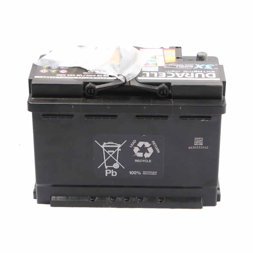  DURACELL Extreme AGM Accumulator Battery 70Ah 720A 12V - SKU Duracell 70Ah Accumulator - Part number Duracell 70Ah Accumulator