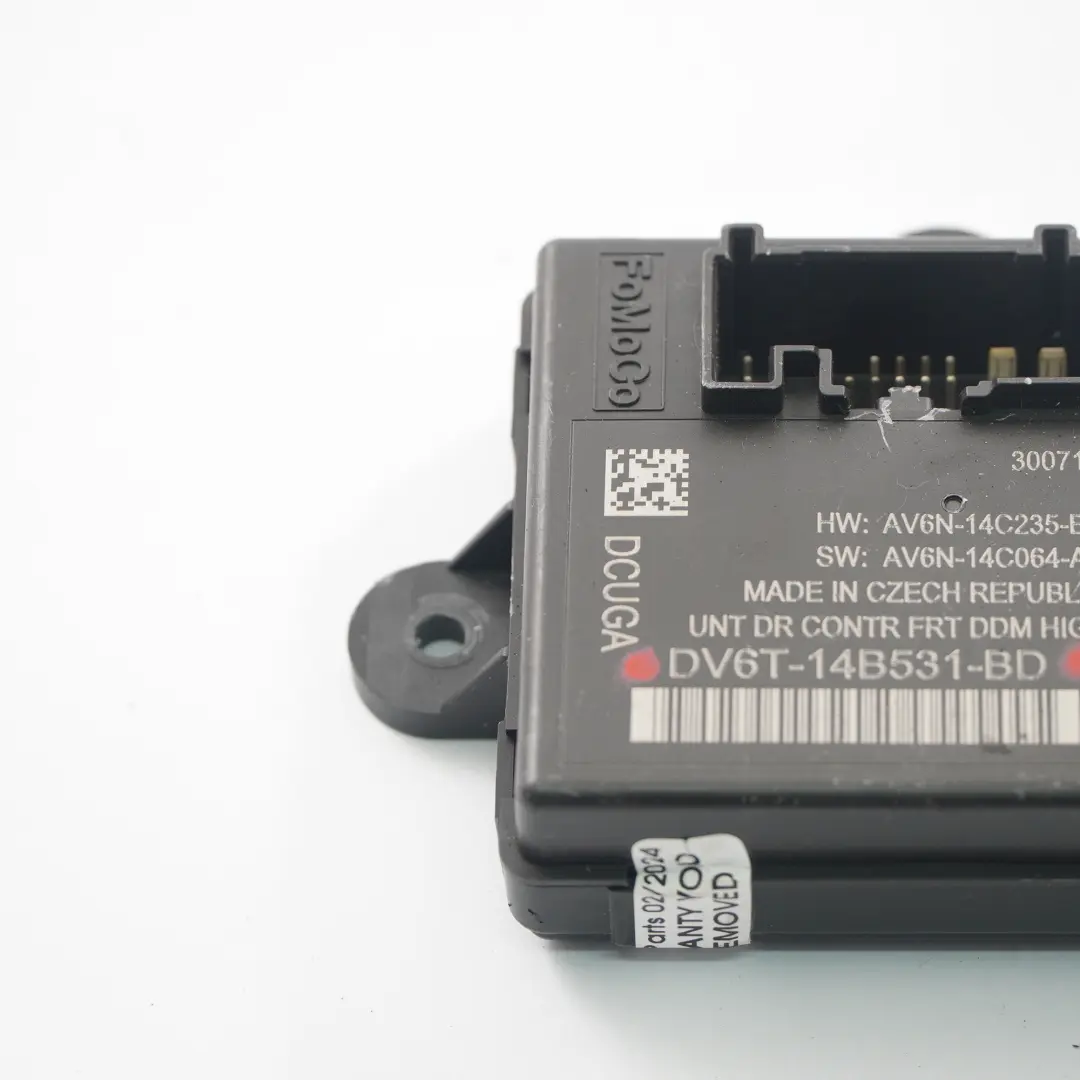 Módulo Puerta Delantera Derecha Control ECU para Ford Transit Connect con número de pieza DV6T14B531BD Ford Transit Connect Módulo Puerta Delantera Derecha Control ECU - SKU DV6T14B531BD - Número de pieza DV6T14B531BD