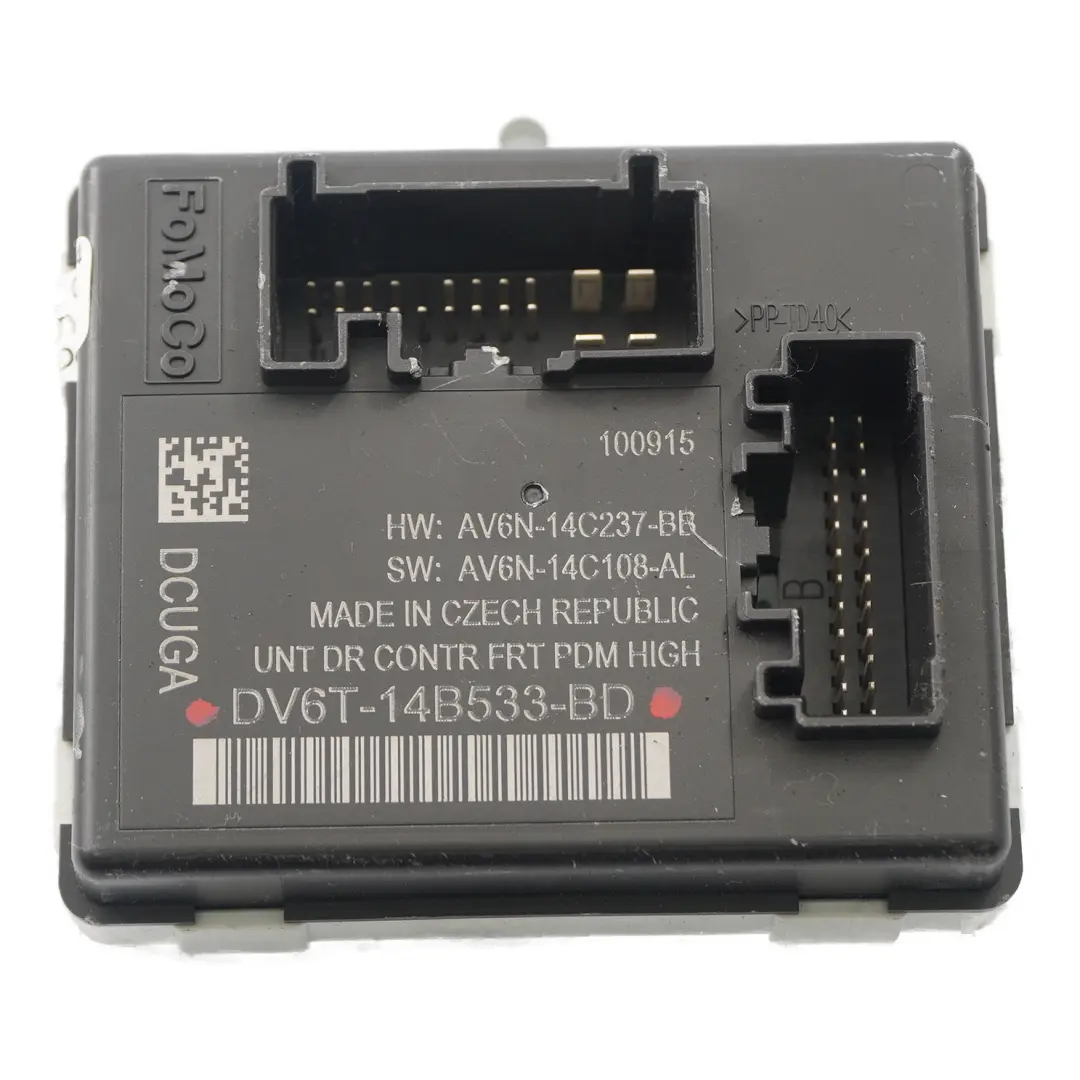 Módulo puerta delantera izquierda Unidad ECU para Ford Transit Connect con número de pieza DV6T14B533BD Ford Transit Connect Módulo puerta delantera izquierda Unidad ECU - SKU DV6T14B533BD - Número de pieza DV6T14B533BD