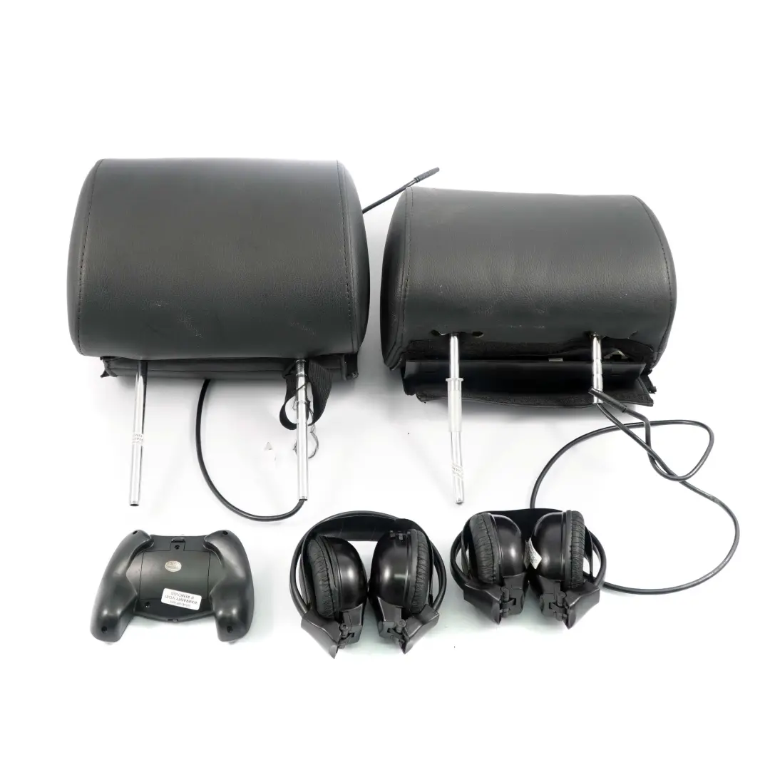 BMW X5 E53 Poggiatesta Sereen Sedile Anteriore Monitor Set Intrattenimento - SKU E53 Headrest Set - Numero di parte E53 Headrest Black