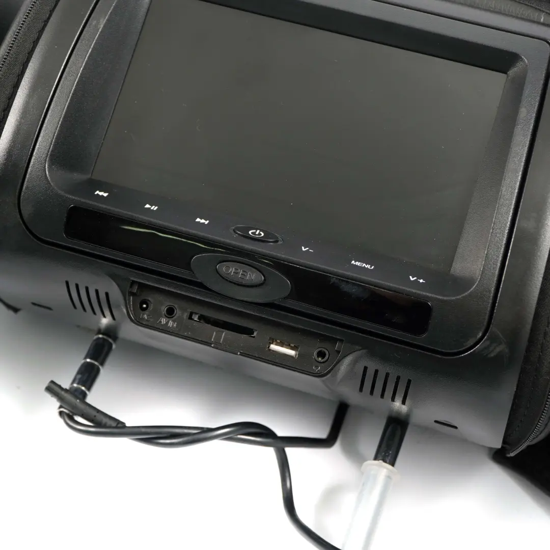 BMW X5 E53 Appui-tete Sereen Siege Avant Gauche Droite Monitor Entertainment Set - SKU E53 Headrest Set - Numéro de pièce E53 Headrest Black