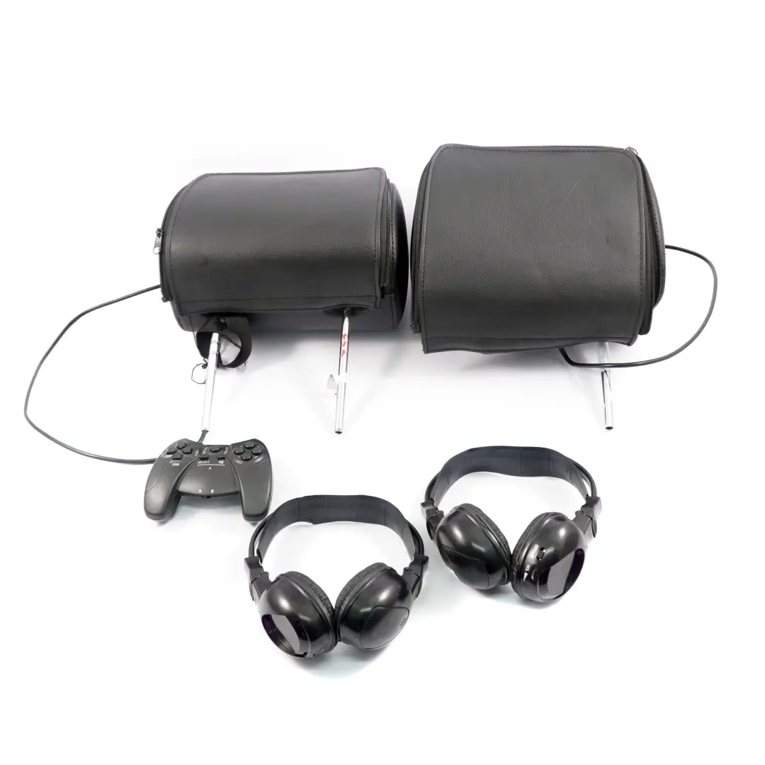 BMW X5 E53 Poggiatesta Sereen Sedile Anteriore Monitor Set Intrattenimento - SKU E53 Headrest Set - Numero di parte E53 Headrest Black