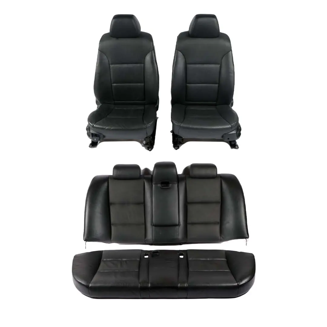 BMW 5 Series E60 Saloon Black Leather Interior Seats Seat With Door Cards - SKU E60 Black Leather Seats-1 - Part number 7113103