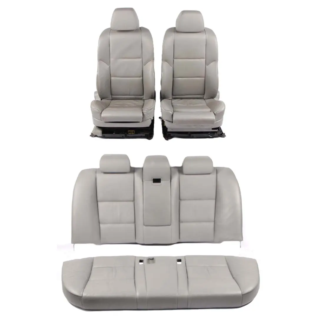 Seats Grey Leather Seat Front Rear Interior Set Electric Memory to BMW E60 M Sport with Part number 7076665 BMW E60 M Sport Seats Grey Leather Seat Front Rear Interior Set Electric Memory - SKU E60 Grey Leather Sport Seats Set (LCAD) - Part number 7076665