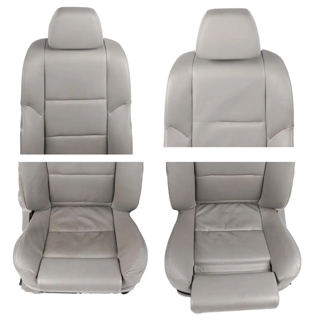 Seats Grey Leather Seat Front Rear Interior Set Electric Memory to BMW E60 M Sport with Part number 7076665 BMW E60 M Sport Seats Grey Leather Seat Front Rear Interior Set Electric Memory - SKU E60 Grey Leather Sport Seats Set (LCAD) - Part number 7076665