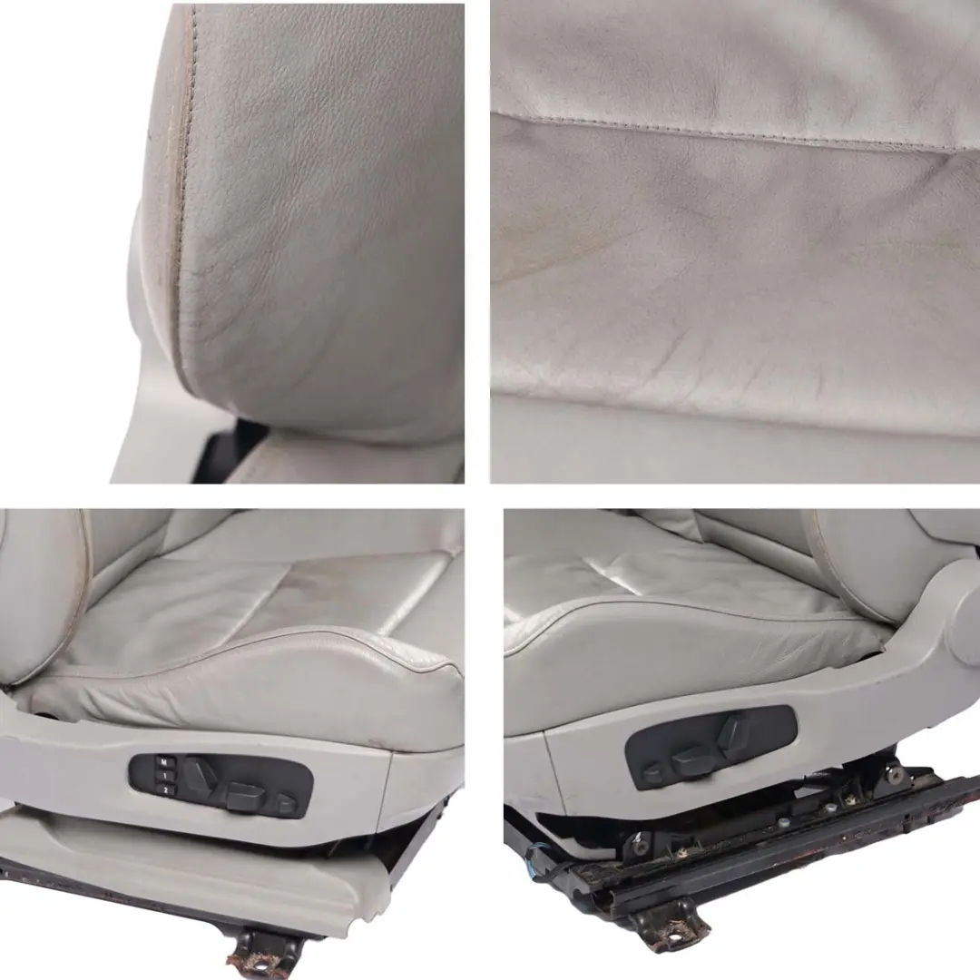 Seats Grey Leather Seat Front Rear Interior Set Electric Memory to BMW E60 M Sport with Part number 7076665 BMW E60 M Sport Seats Grey Leather Seat Front Rear Interior Set Electric Memory - SKU E60 Grey Leather Sport Seats Set (LCAD) - Part number 7076665