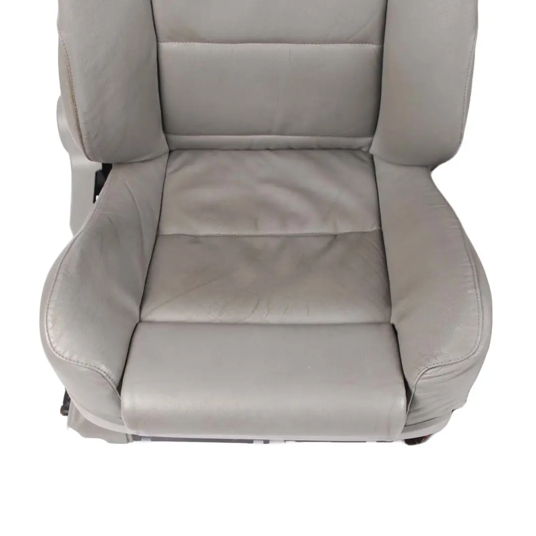 Seats Grey Leather Seat Front Rear Interior Set Electric Memory to BMW E60 M Sport with Part number 7076665 BMW E60 M Sport Seats Grey Leather Seat Front Rear Interior Set Electric Memory - SKU E60 Grey Leather Sport Seats Set (LCAD) - Part number 7076665