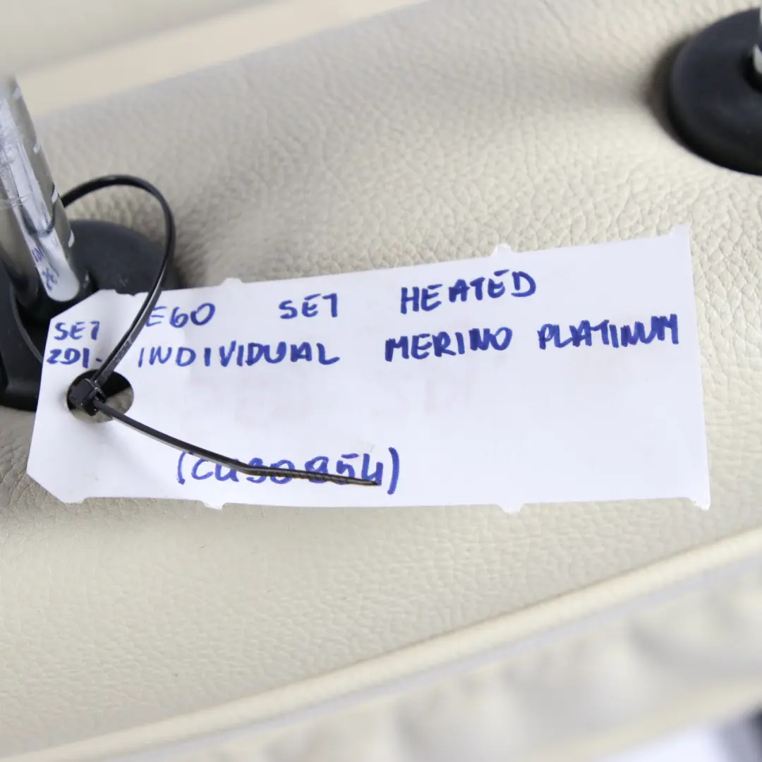 Leather Seats BMW E60 Sport Merino Individual Platinium Interior Front Rear Seat to with Part number E60 Set Individual Merino Leather Seats BMW E60 Sport Merino Individual Platinium Interior Front Rear Seat - SKU E60 Set Individual Merino - Part number E60 Set Individual Merino