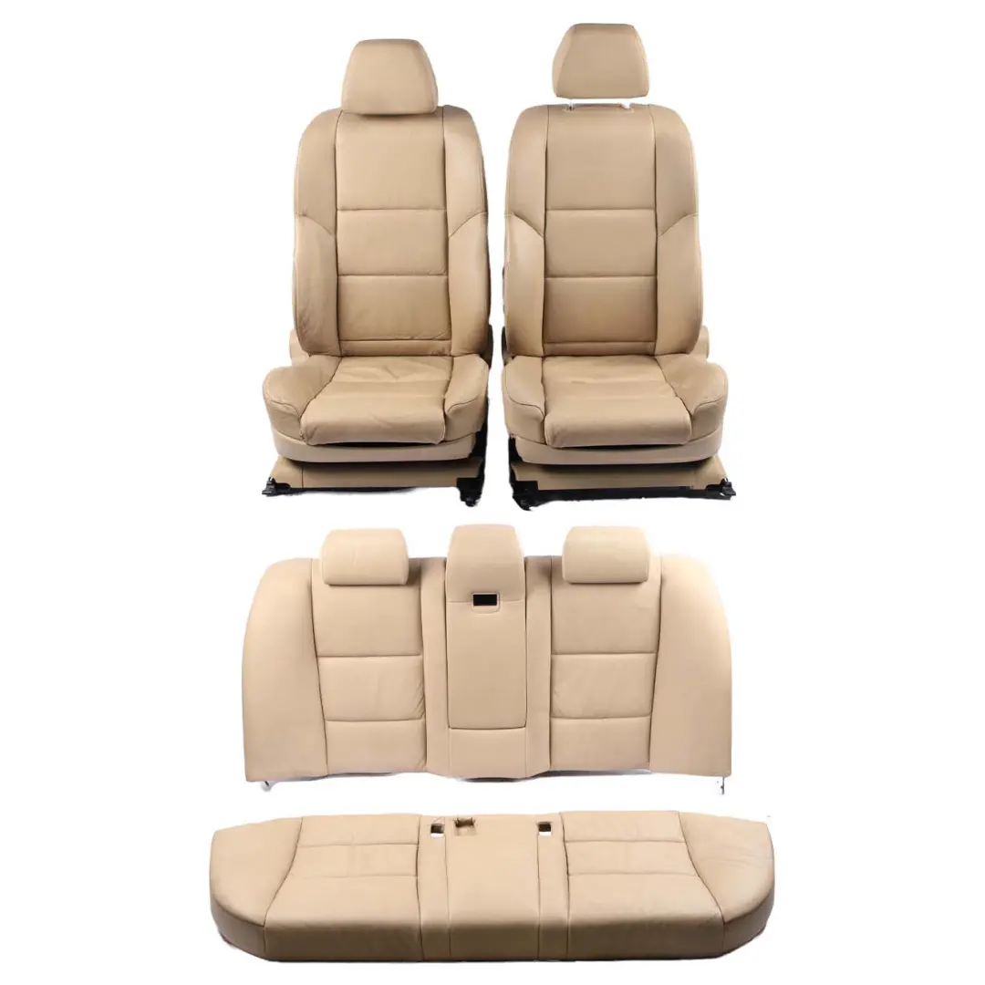 Seats BMW E60 Saloon Beige Leather Interior Set Front Rear Seat Memory to Sport with Part number 7076449 Sport Seats BMW E60 Saloon Beige Leather Interior Set Front Rear Seat Memory - SKU E60 Sport Beige Leather (LCBA) - Part number 7076449