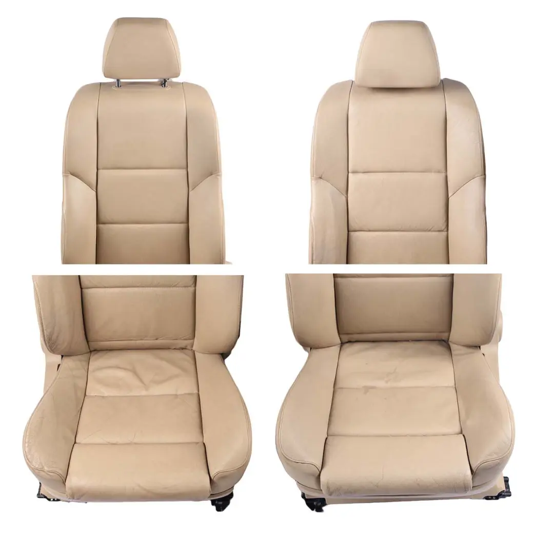 Seats BMW E60 Saloon Beige Leather Interior Set Front Rear Seat Memory to Sport with Part number 7076449 Sport Seats BMW E60 Saloon Beige Leather Interior Set Front Rear Seat Memory - SKU E60 Sport Beige Leather (LCBA) - Part number 7076449