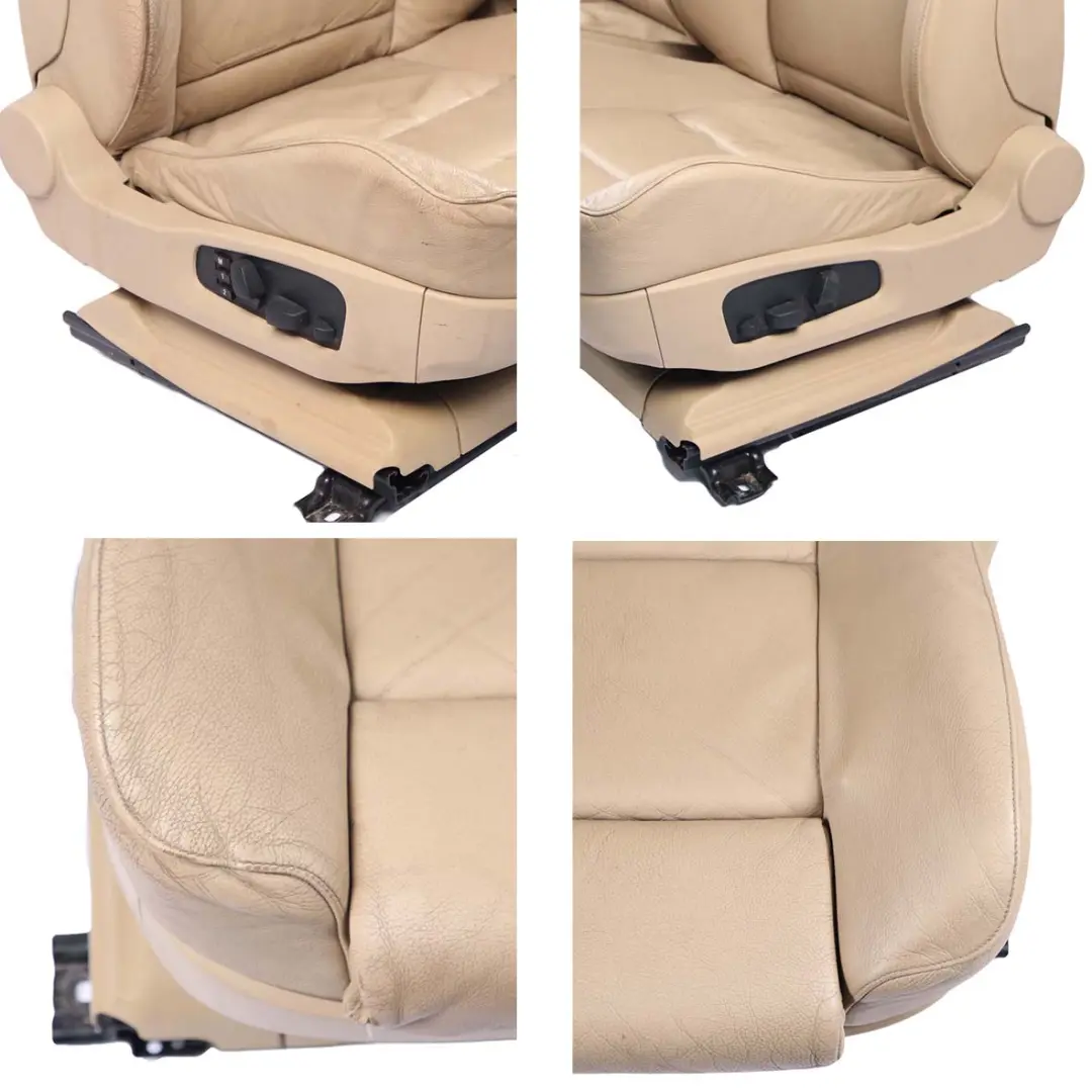 Seats BMW E60 Saloon Beige Leather Interior Set Front Rear Seat Memory to Sport with Part number 7076449 Sport Seats BMW E60 Saloon Beige Leather Interior Set Front Rear Seat Memory - SKU E60 Sport Beige Leather (LCBA) - Part number 7076449
