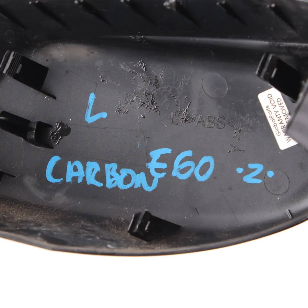  Wing Mirror Cover BMW E60 Left N/S Cap Casing Carbon - SKU E60 Wing Mirror Carbon - Part number E60 Carbon