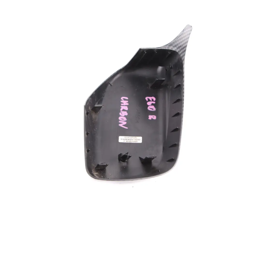 Wing Mirror Cover BMW E60 Right O/S Cap Casing Carbon to with Part number E60 Carbon Wing Mirror Cover BMW E60 Right O/S Cap Casing Carbon - SKU E60 Wing Mirror Cover Carbon - Part number E60 Carbon