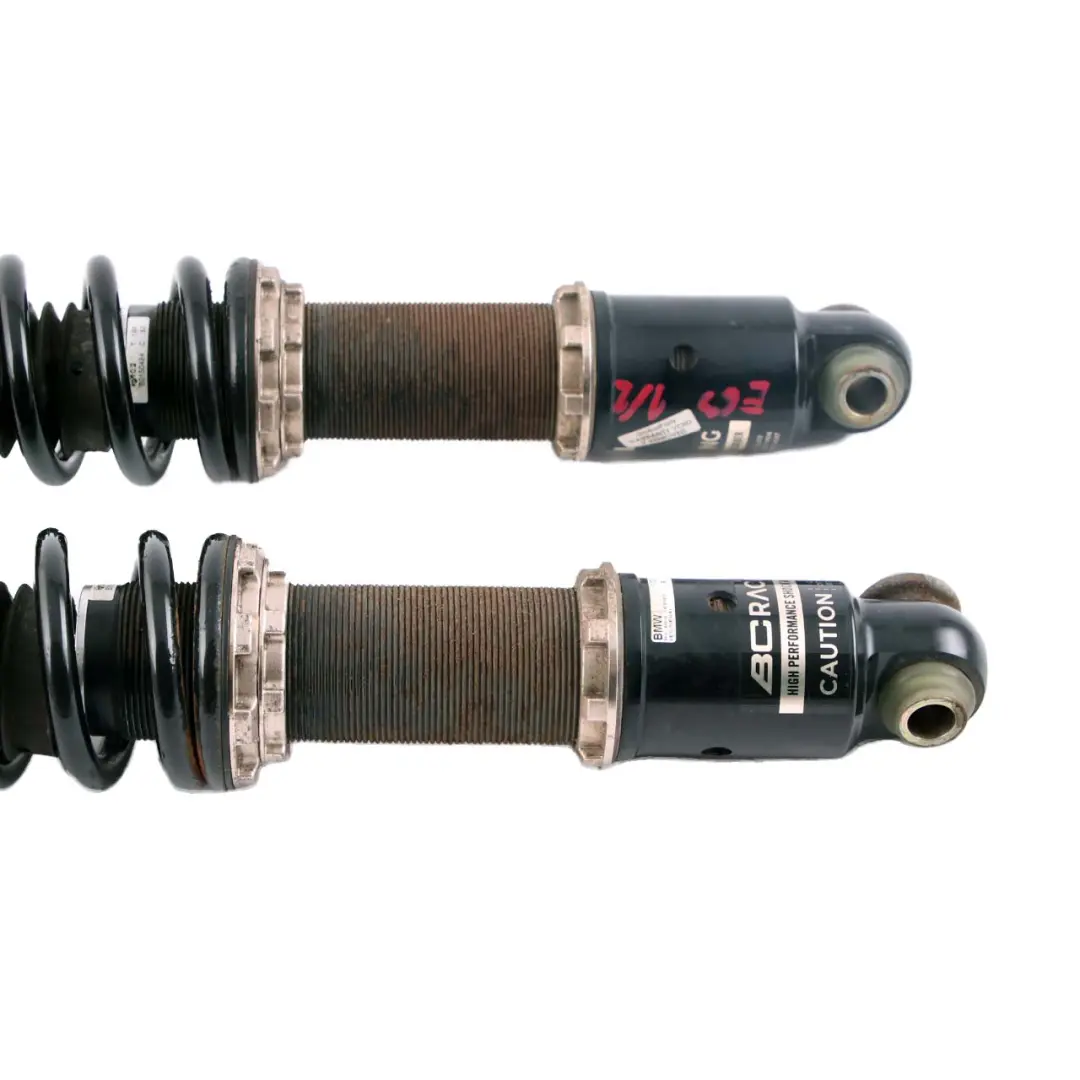 Left Right Adjustable Spring Shock Absorber Coilover Set to BMW Rear with Part number 62 200 206 BMW Rear Left Right Adjustable Spring Shock Absorber Coilover Set - SKU E63 BC Racing - Part number 62 200 206