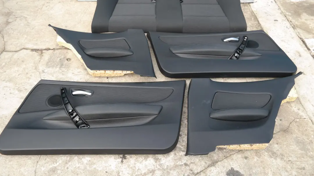 Cloth Interior Seats with Airbag and Door Cards Anthrazit Black to BMW 1 SERIES with Part number E81 BMW 1 SERIES Cloth Interior Seats with Airbag and Door Cards Anthrazit Black - SKU E81 Anthrazit Black Cloth Seats - Part number E81