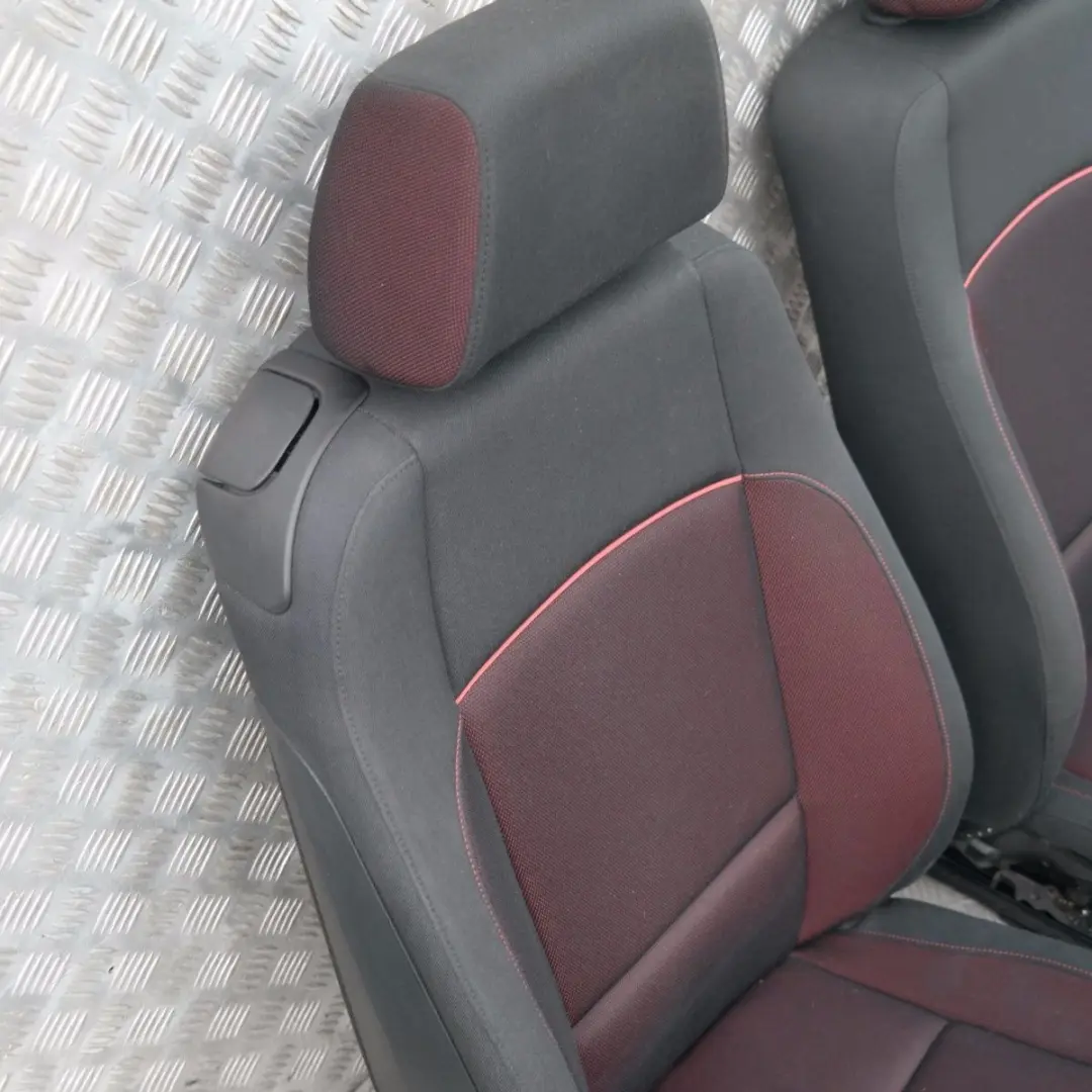 Cloth Interior Seats with Airbag and Door Cards Cranberry Red to BMW 1 SERIES with Part number E81 BMW 1 SERIES Cloth Interior Seats with Airbag and Door Cards Cranberry Red - SKU E81 Cranberry Red Cloth Seats - Part number E81