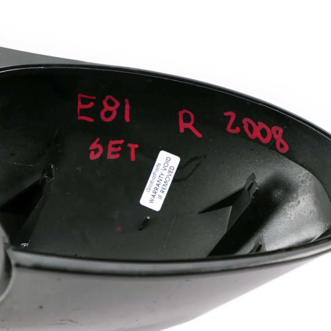  Wing Mirror Cover BMW E81 E82 E87 E88 Left Right N/O/S Cap Casing Black Set - SKU E81 E87 Mirror Cover Set - Part number E81 E87 Mirror Cover Set