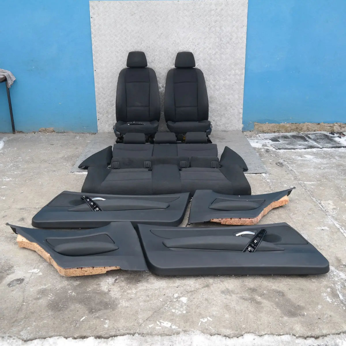 BMW 1 SERIES E81 Heated Cloth Interior Seats Airbag Door Cards Anthrazit Black