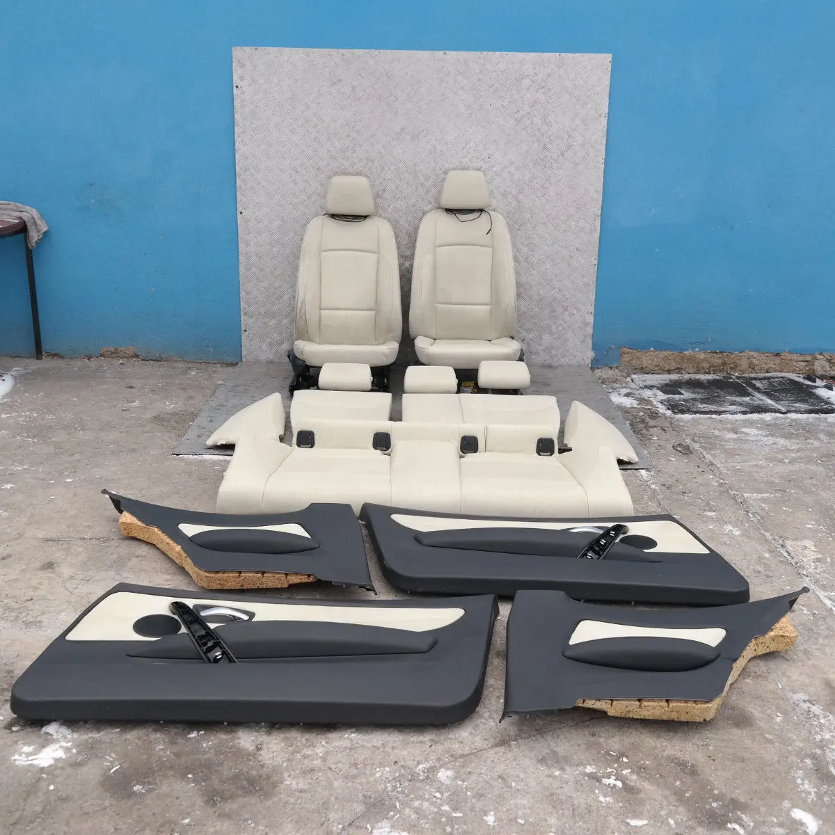 *BMW 1 er E81 Lemon Leder Innensitze Sitze innen Türverkleidung vorne hinten