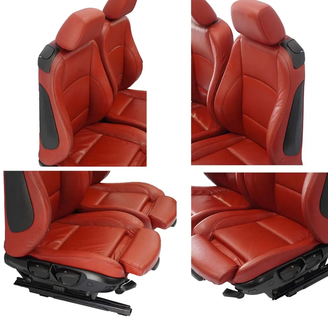 BMW Seats Sport Red Leather Interior Front Rear Seat with Door Cards - SKU E81 M Sport Red Leather Seats - Part number E81