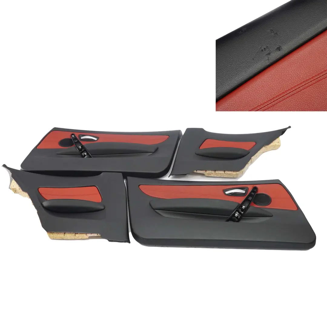 BMW Seats Sport Red Leather Interior Front Rear Seat with Door Cards - SKU E81 M Sport Red Leather Seats - Part number E81