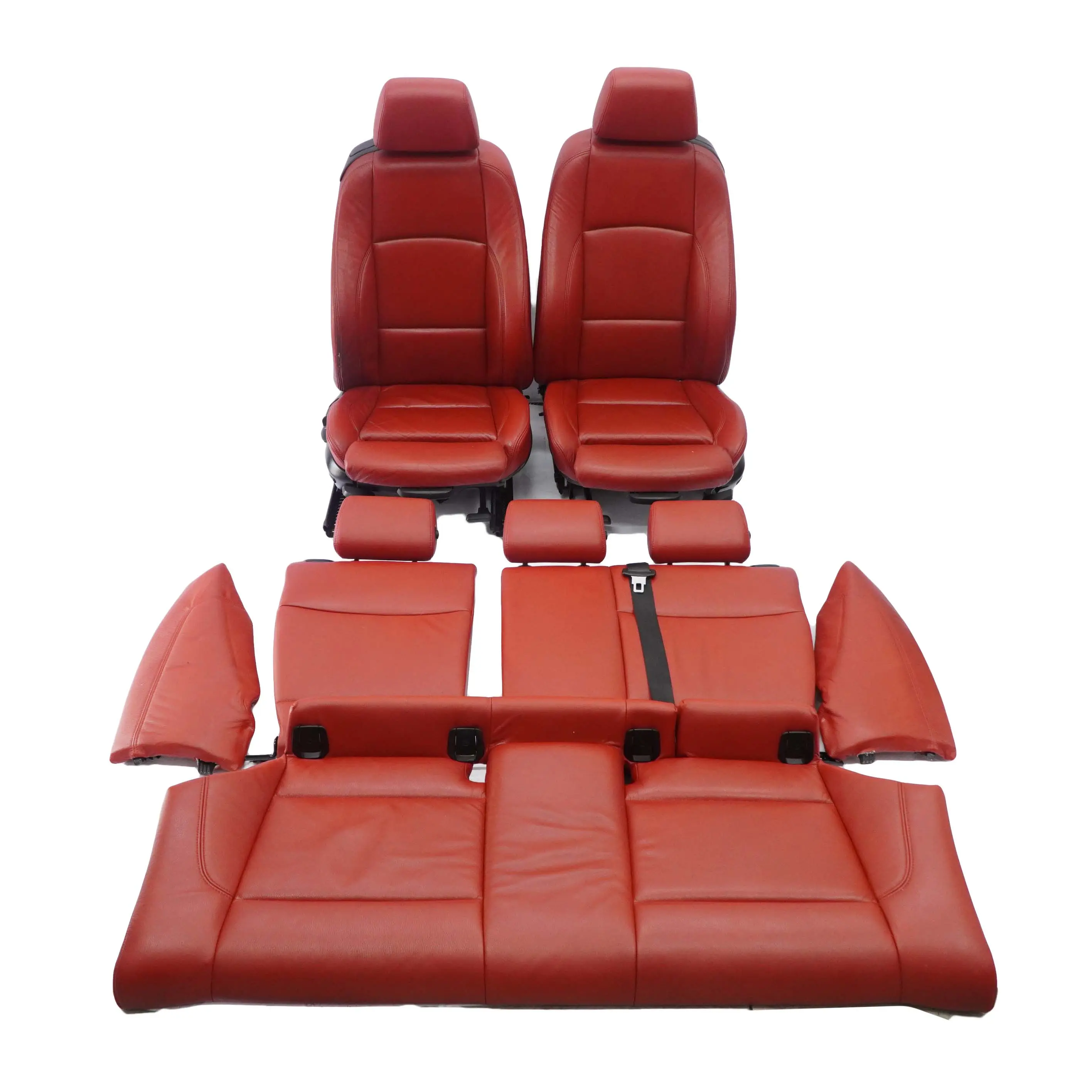BMW E81 Seats Sport Red Leather Interior Front Rear Seat with Door Cards