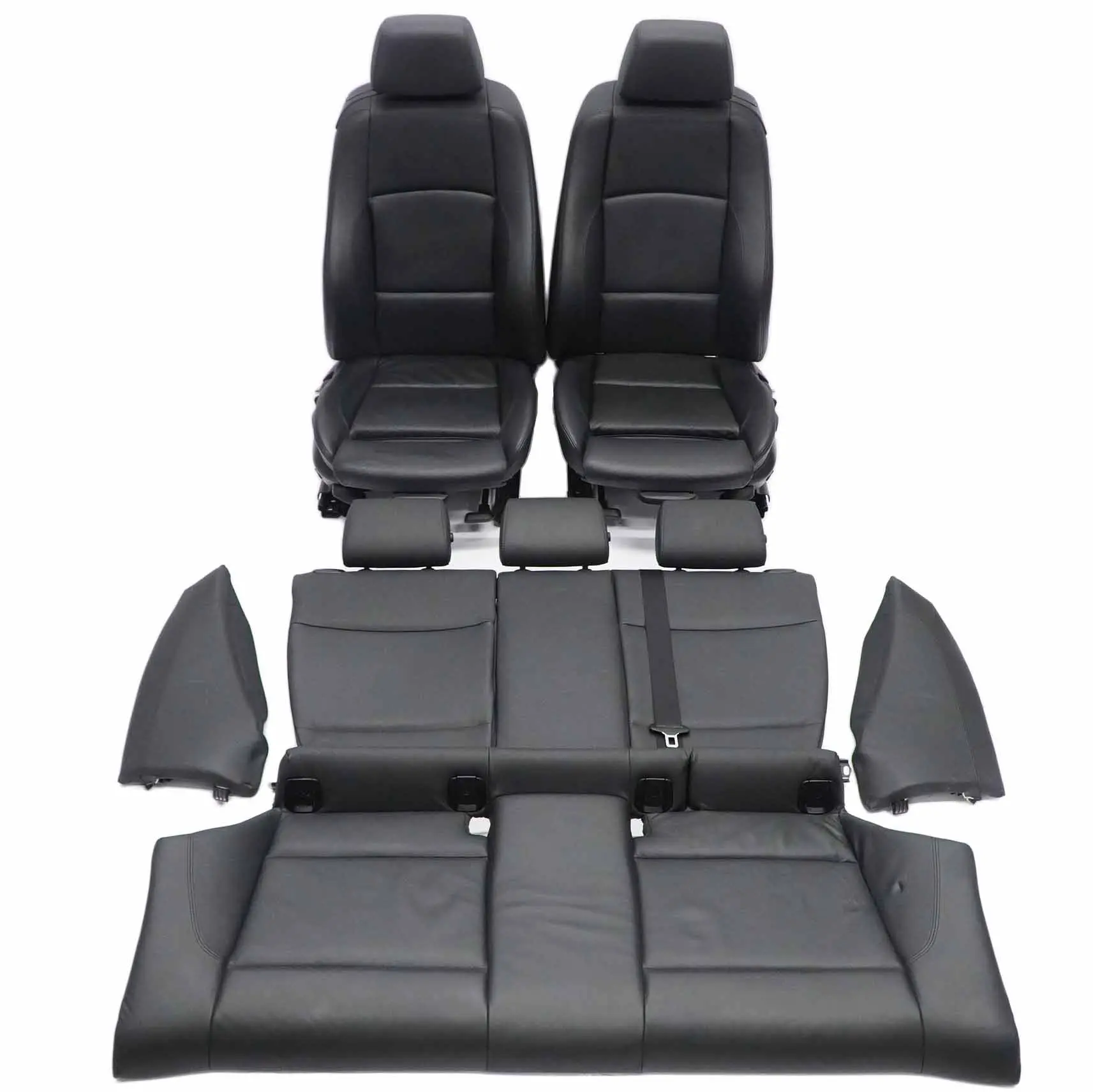 BMW E81 M Sport Asientos Interior De Cuero Negro Con Airbag y Tarjetas De Puerta
