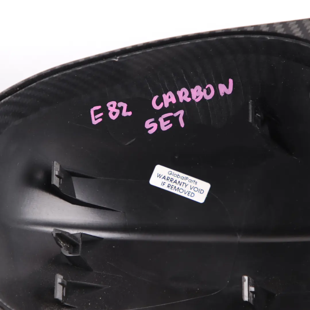Cover Wing Mirror BMW E82 Cap Casing Left Right Carbon Set - SKU E82 Carbon Set - Part number E82 Carbon Set