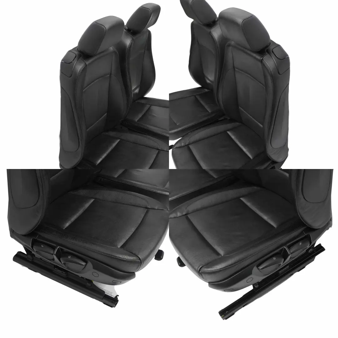Leather Seats BMW E82 Heated M Sport Boston Black LWSW Interior with Door Cards to with Part number 9124327 Leather Seats BMW E82 Heated M Sport Boston Black LWSW Interior with Door Cards - SKU E82 Sport Seats Black Leather-1 - Part number 9124327