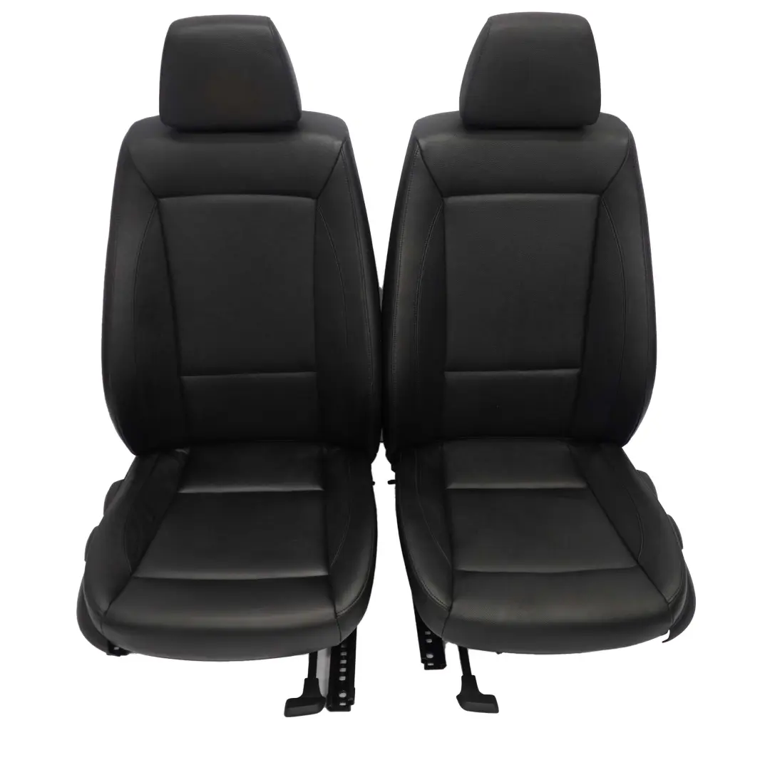 BMW Komplet foteli fotel kanapa czarna skóra - SKU E87 Black Leather Seats - Numer Części E87