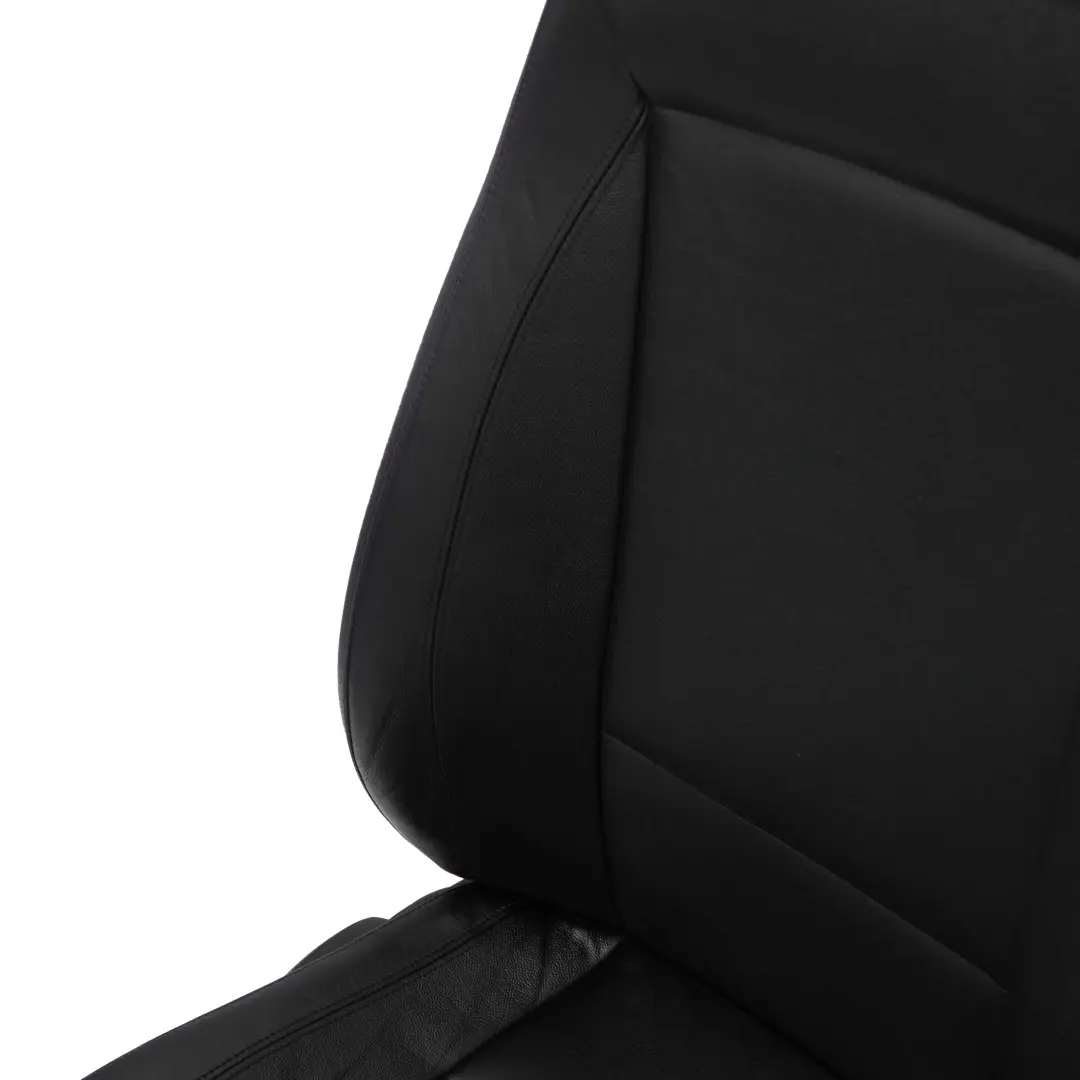 BMW Komplet foteli fotel kanapa czarna skóra - SKU E87 Black Leather Seats - Numer Części E87