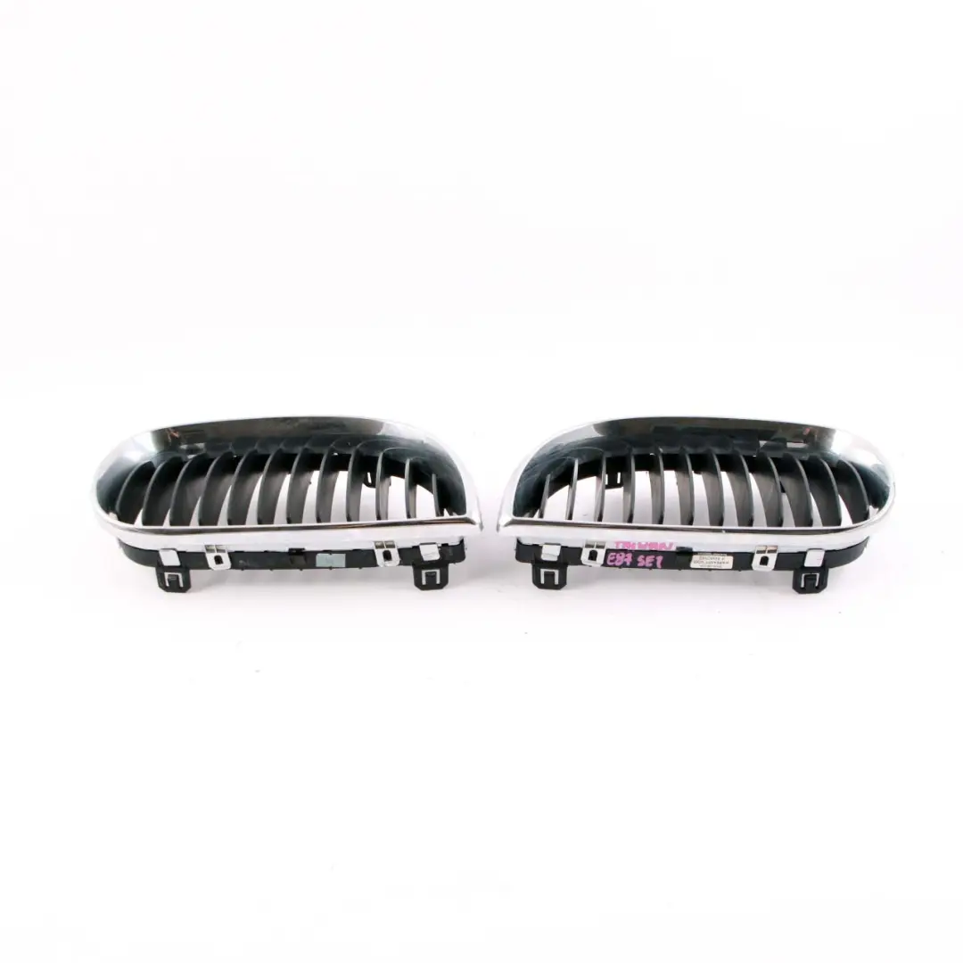 BMW E87 Front Grille Kidney Radiator Air Inlet Left Right N/O/S Covering Set - SKU E87 Grille Set-1 - Part number E87 Grille Set