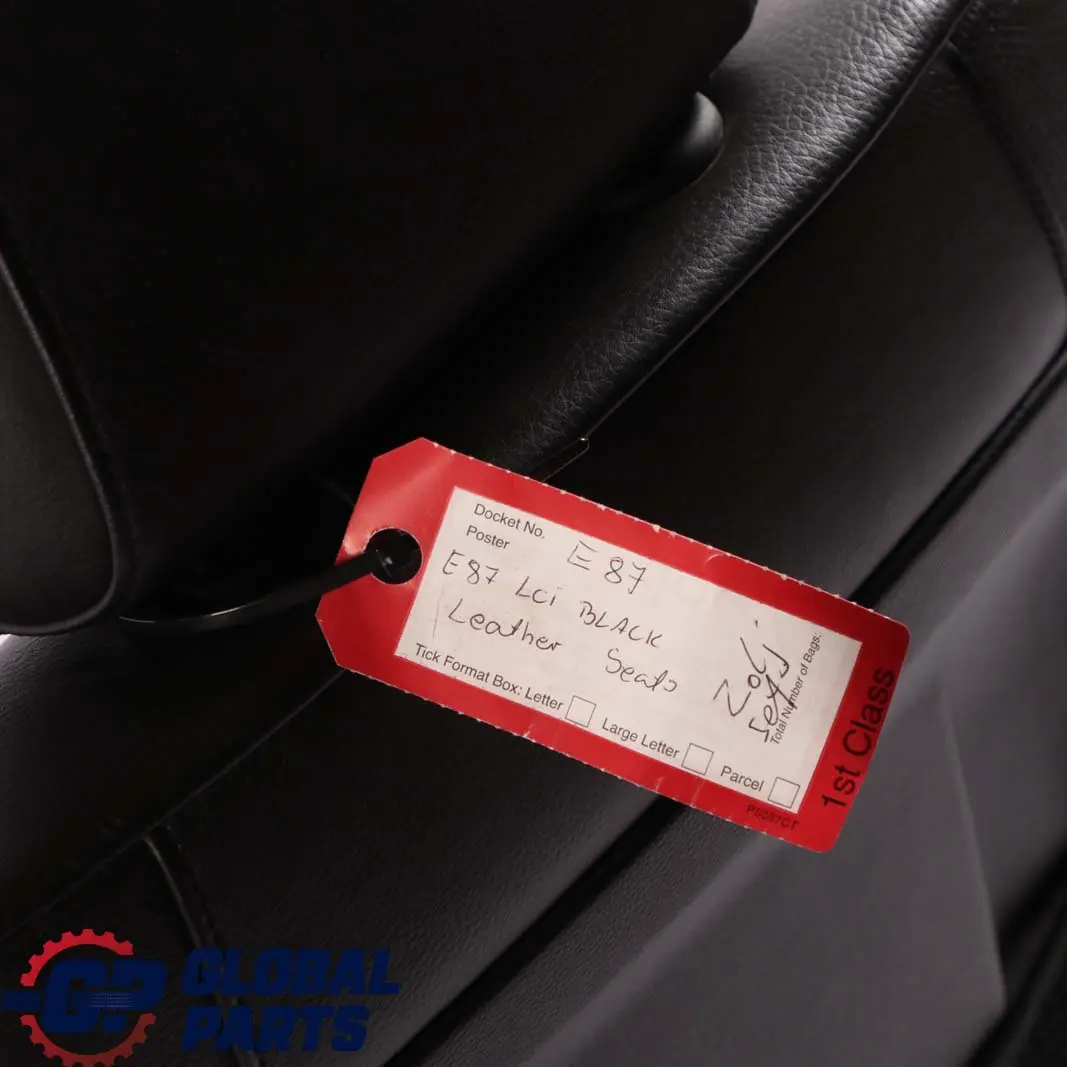 BMW LCI Set Black Leather Interior Seats Front Rear Seat with Door Cards - SKU E87 LCI Black Leather Seats - Part number E87
