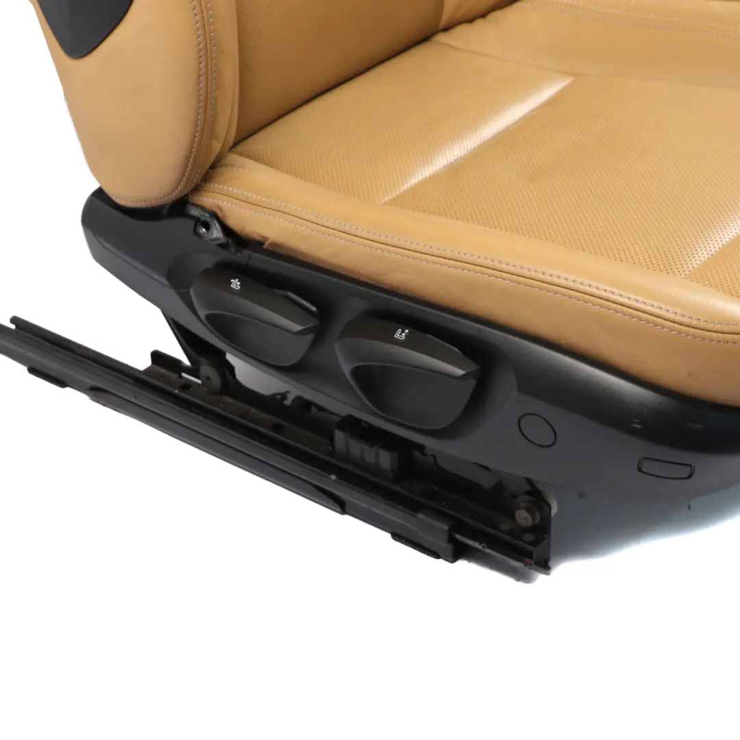 Leather Seats BMW E87 LCI Brown Interior Seat Perforated Front Rear Door Cards - SKU E87 LCI Seats Brown Leather Set - Part number E87 LCI Seats Brown Leather Set