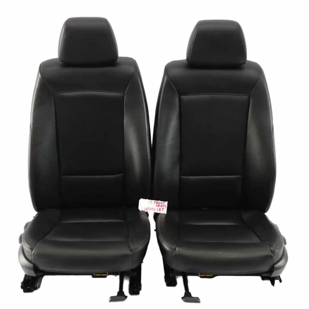 BMW E87 Nero interni in pelle sedili anteriori sinistra destra - SKU E87 Leather Front Seats - Numero di parte E87 Leather Front Seats