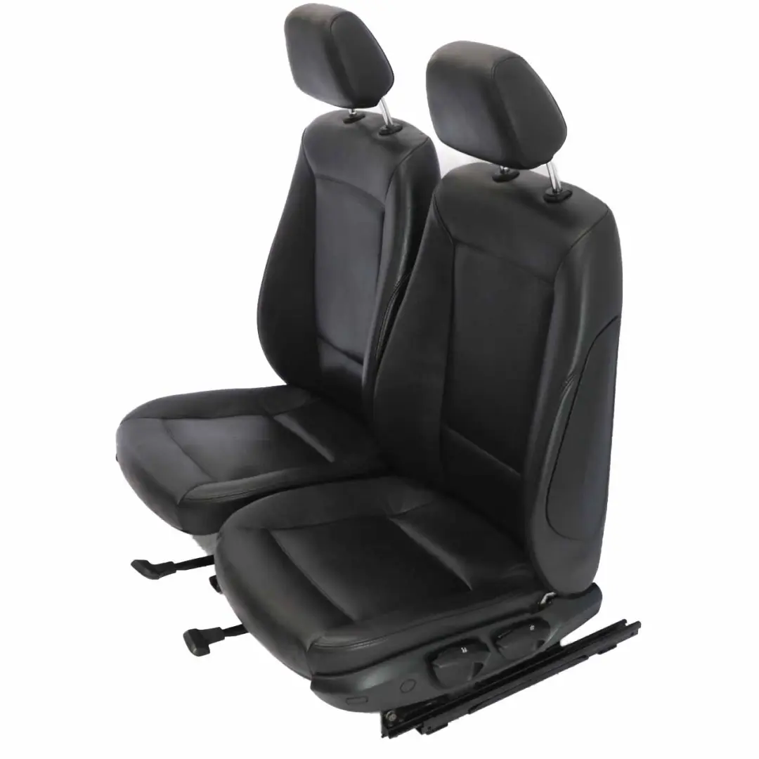 BMW E87 Negro Interior de Cuero Asientos Delanteros Izquierdo Derecho - SKU E87 Leather Front Seats - Número de pieza E87 Leather Front Seats