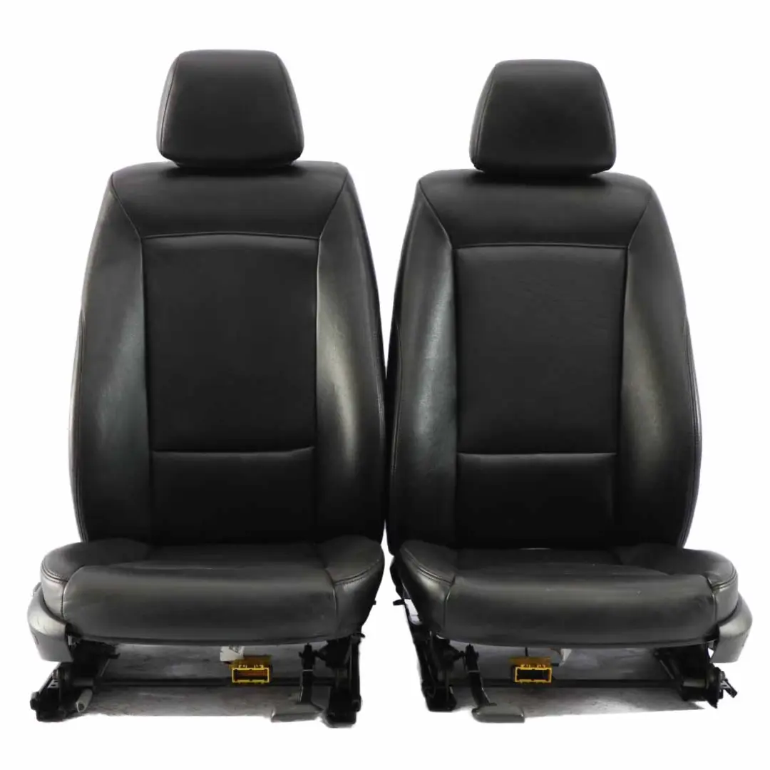 BMW E87 Negro Interior de Cuero Asientos Delanteros Izquierdo Derecho - SKU E87 Leather Front Seats - Número de pieza E87 Leather Front Seats
