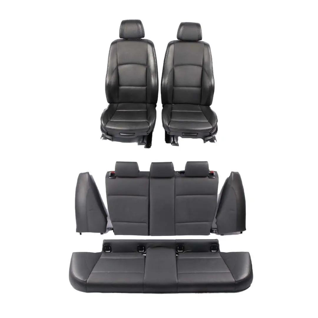  Seats BMW M Sport Black Leather Set Interior Front Rear Backrest Bench Sofa - SKU E87 M Sport Black Leather Seats-1 - Part number E87