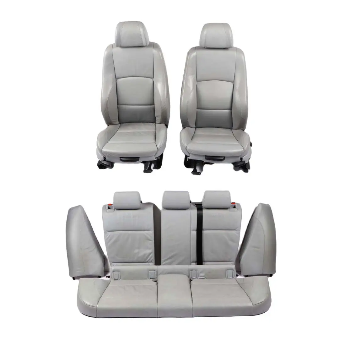 Heated Grey Leather Interior Seats with Door Cards Lumbar to BMW E87 LCI M Sport with Part number 9128324 BMW E87 LCI M Sport Heated Grey Leather Interior Seats with Door Cards Lumbar - SKU E87 M Sport Grey Leather Seats - Part number 9128324