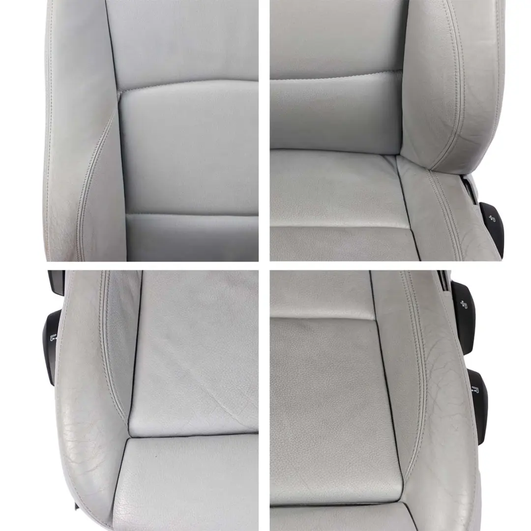 BMW E87 LCI M Sport Heated Grey Leather Interior Seats with Door Cards Lumbar - SKU E87 M Sport Grey Leather Seats - Part number 9128324