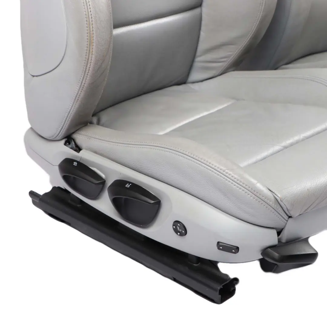 Heated Grey Leather Interior Seats with Door Cards Lumbar to BMW E87 LCI M Sport with Part number 9128324 BMW E87 LCI M Sport Heated Grey Leather Interior Seats with Door Cards Lumbar - SKU E87 M Sport Grey Leather Seats - Part number 9128324