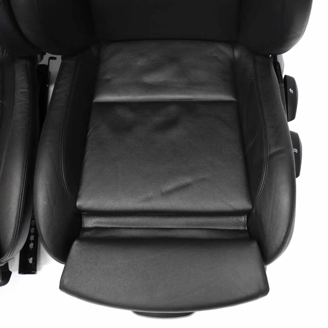  Ledersitze BMW E87 LCI M Sport Boston Schwarz Interieur Sitz Vorne Lendenwirbel - SKU E87 Seats Black Leather Front - Teilenummer E87 Seats Black Leather Front
