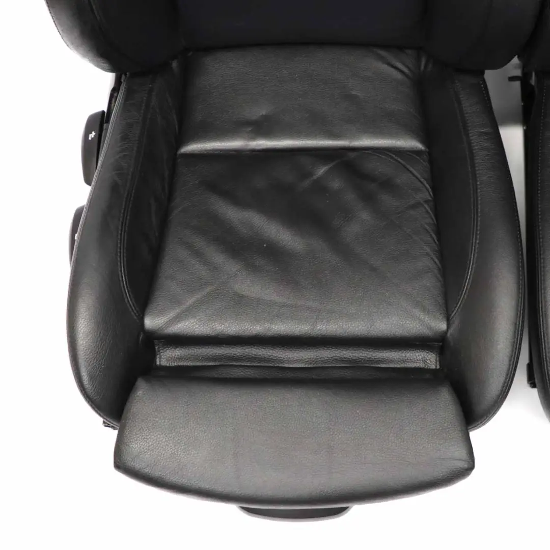  Ledersitze BMW E87 LCI M Sport Boston Schwarz Interieur Sitz Vorne Lendenwirbel - SKU E87 Seats Black Leather Front - Teilenummer E87 Seats Black Leather Front