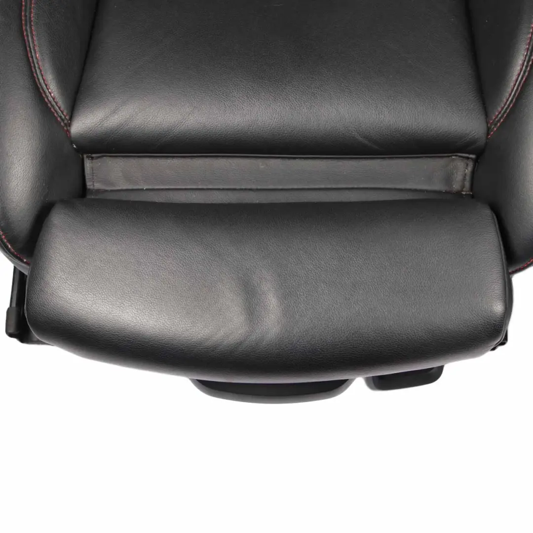  Leather Seats BMW E87 LCI Sport Black Interior Seat Front Rear Airbag Red Thread - SKU E87 Seats Black Leather Set - Part number E87 Seats Black Leather Set