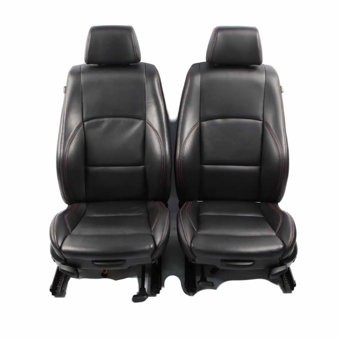 Leather Seats BMW E87 LCI Sport Black Interior Seat Front Rear Airbag Red Thread to with Part number E87 Seats Black Leather Set Leather Seats BMW E87 LCI Sport Black Interior Seat Front Rear Airbag Red Thread - SKU E87 Seats Black Leather Set - Part number E87 Seats Black Leather Set