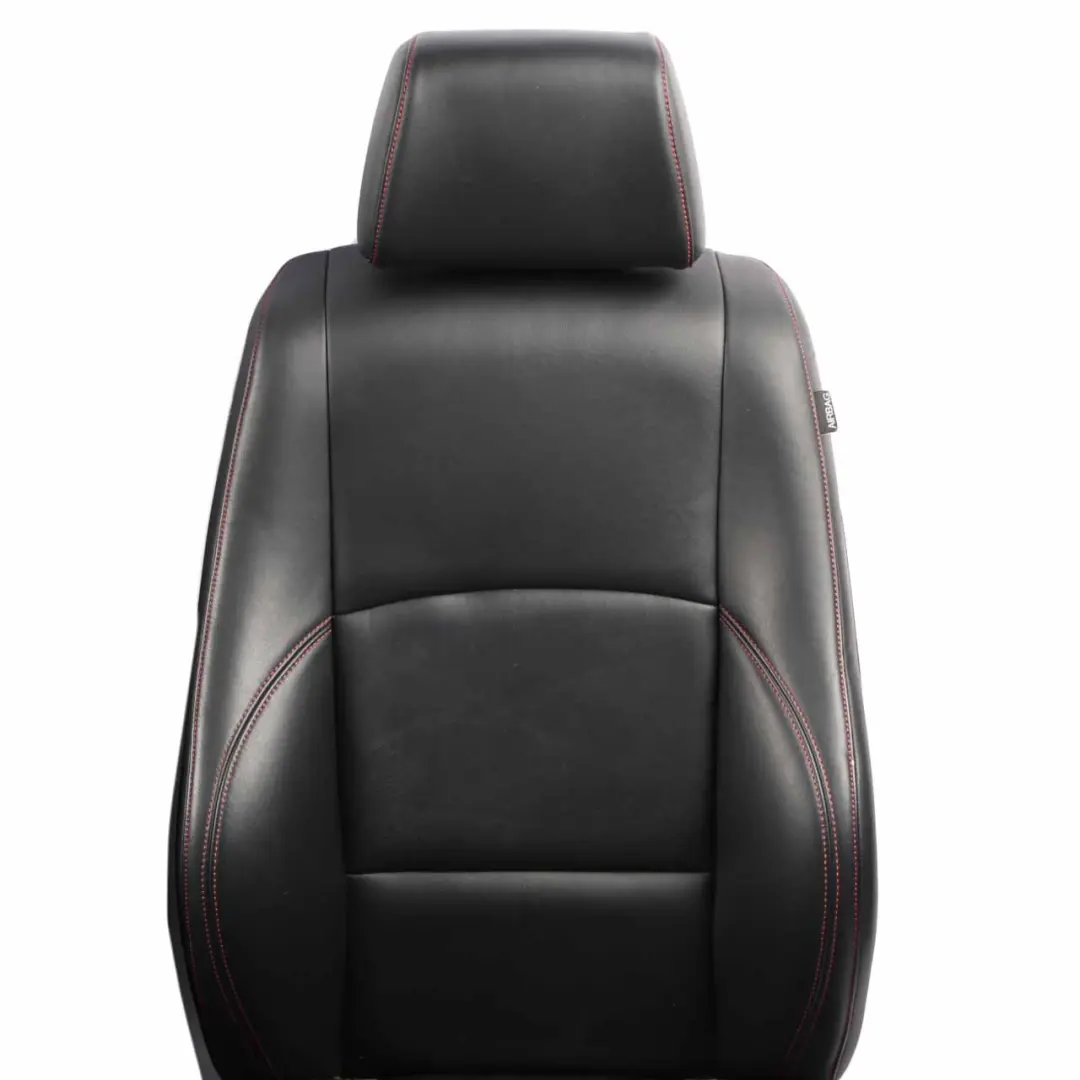  Leather Seats BMW E87 LCI Sport Black Interior Seat Front Rear Airbag Red Thread - SKU E87 Seats Black Leather Set - Part number E87 Seats Black Leather Set
