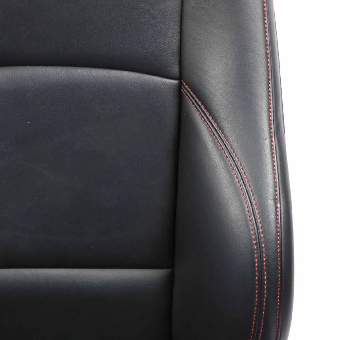  Leather Seats BMW E87 LCI Sport Black Interior Seat Front Rear Airbag Red Thread - SKU E87 Seats Black Leather Set - Part number E87 Seats Black Leather Set