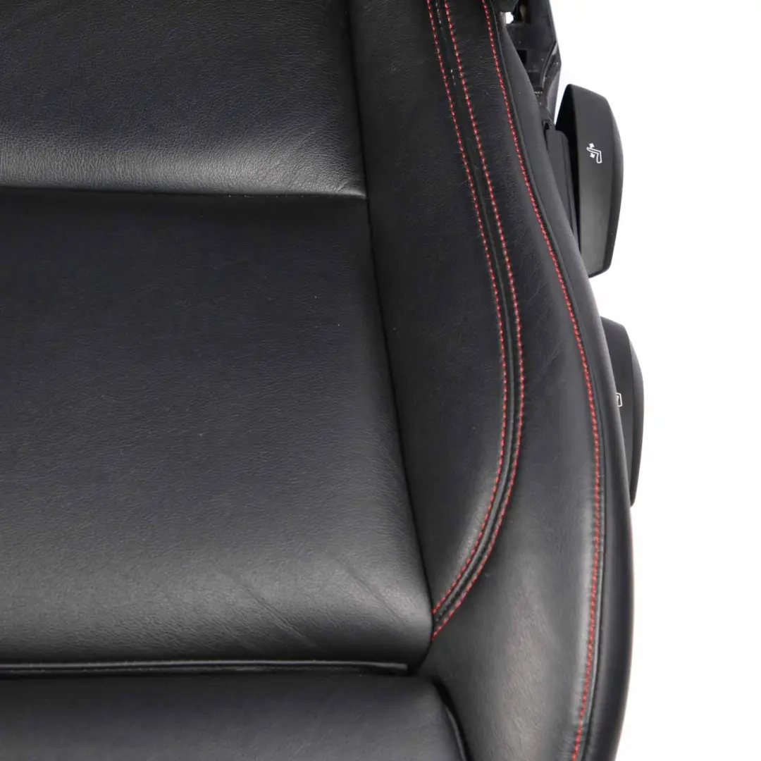 Leather Seats BMW E87 LCI Sport Black Interior Seat Front Rear Airbag Red Thread to with Part number E87 Seats Black Leather Set Leather Seats BMW E87 LCI Sport Black Interior Seat Front Rear Airbag Red Thread - SKU E87 Seats Black Leather Set - Part number E87 Seats Black Leather Set