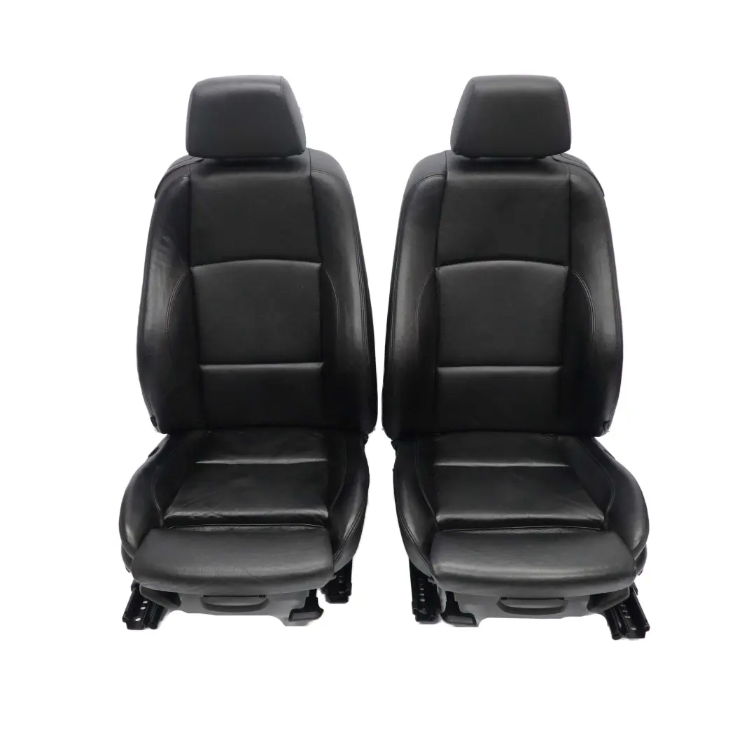 BMW E88 M Sport Sièges Intérieurs Chauffants en Cuir Noir Avant Gauche Droite - SKU E88 Front Seats Set - Numéro de pièce 